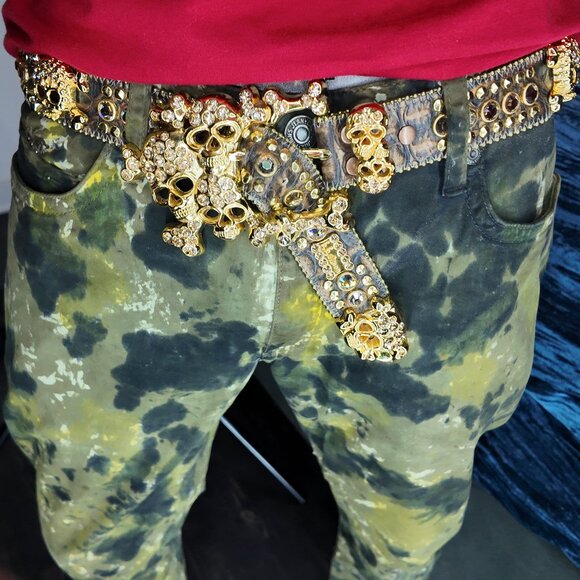 B.B. Simon belt, Brown/gold, Waist 30-33 - Picture 8 of 9